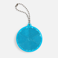 Пешеходный светоотражатель с цепочкой «Круг», синий Пешеходный светоотражатель с цепочкой «Круг», синий