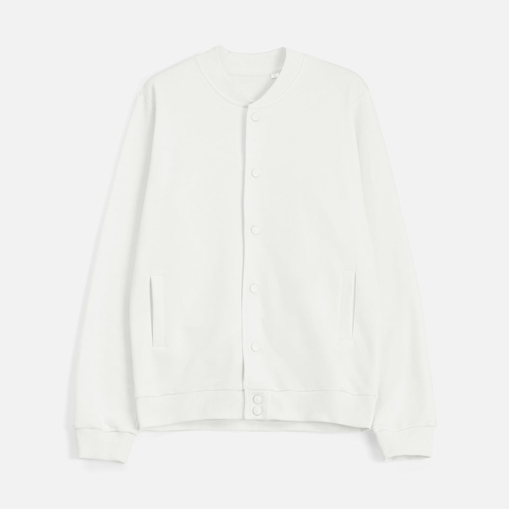 Бомбер унисекс Nuppu, молочно-белый, размер M Бомбер унисекс Nuppu, молочно-белый, размер M