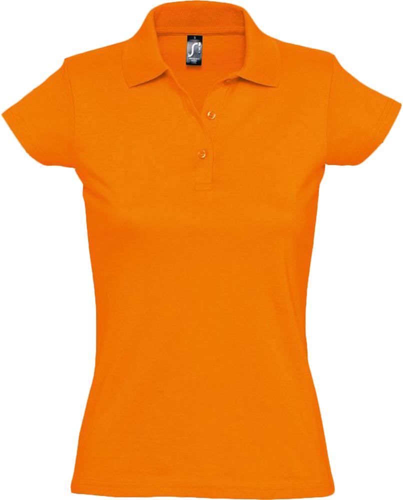 Рубашка поло женская Prescott women 170 оранжевая, размер S