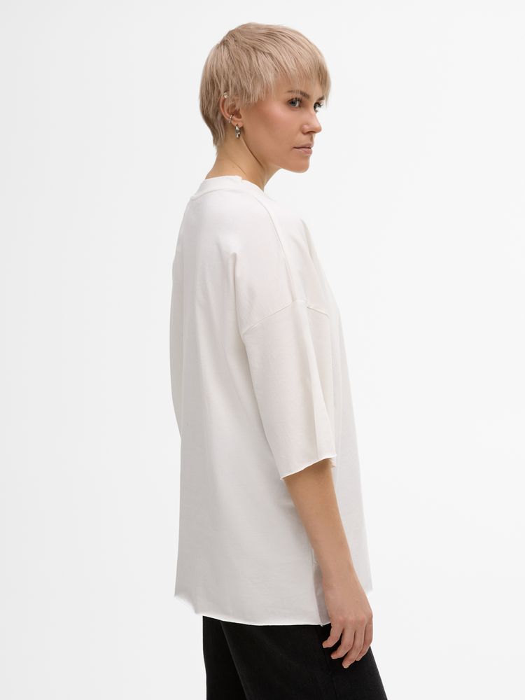 Футболка унисекс T1, молочно-белая, размер M/L