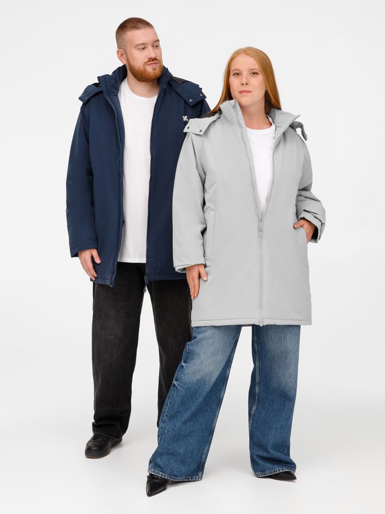 Куртка-парка унисекс Sfera, светло-серая, размер L