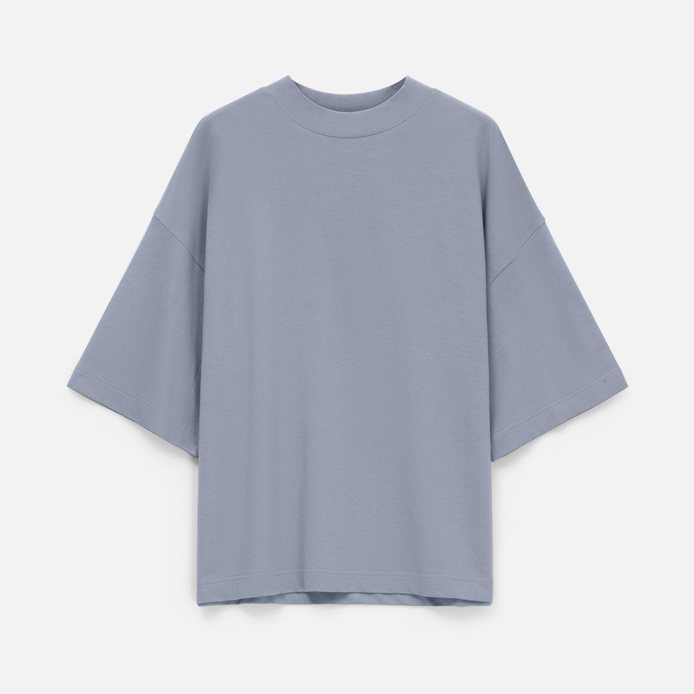 Футболка оверсайз унисекс T9, серая, размер XS/S