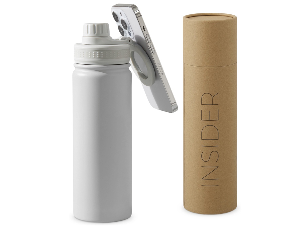 Вакуумная термобутылка с magsafe-держателем INSIDER, 600 мл, черный Вакуумная термобутылка с magsafe-держателем INSIDER, 600 мл, черный