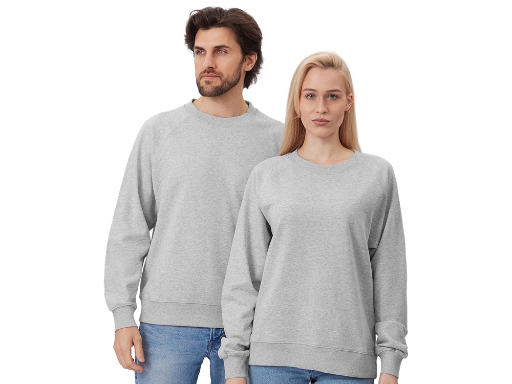 Свитшот оверсайз с рукавом реглан Belgrade, унисекс, серый меланж Свитшот оверсайз с рукавом реглан Belgrade, унисекс, серый меланж