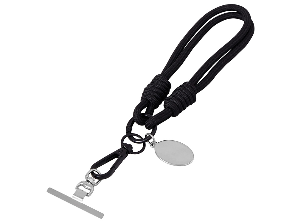Ланъярд 2 см под сублимацию с карабином и замком обрыва, черный Ланъярд 2 см под сублимацию с карабином и замком обрыва, черный