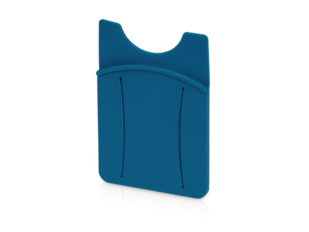 Картхолдер для телефона с держателем Trighold, сине-зеленый Картхолдер для телефона с держателем Trighold, сине-зеленый