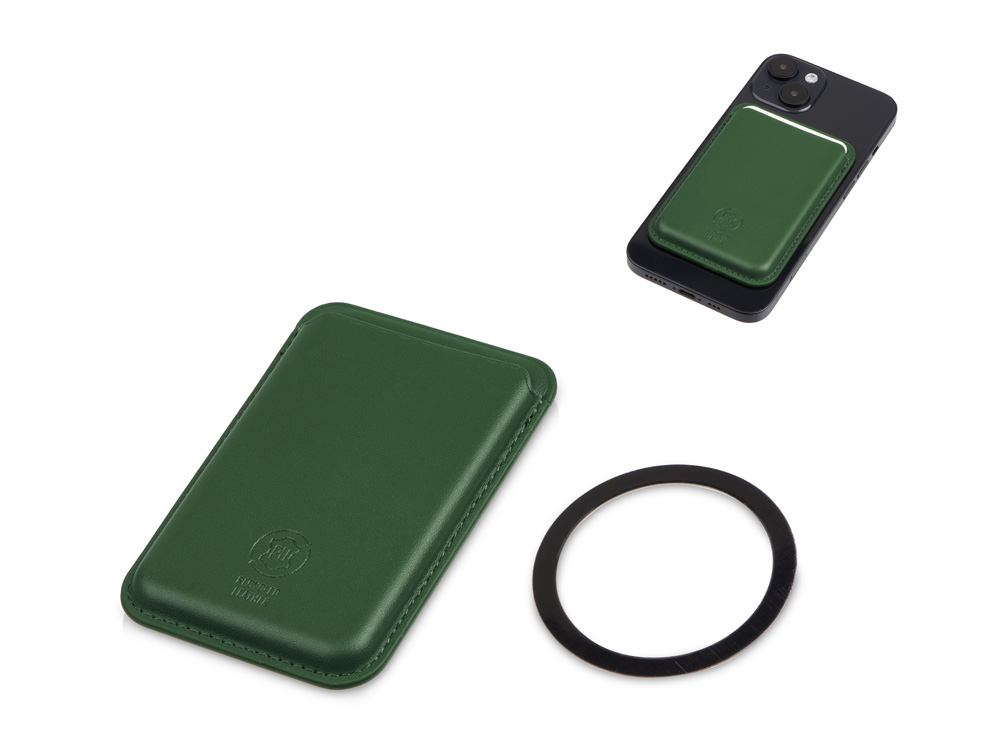 Магнитный картхолдер Cairo, темно-зеленый Магнитный картхолдер Cairo, темно-зеленый