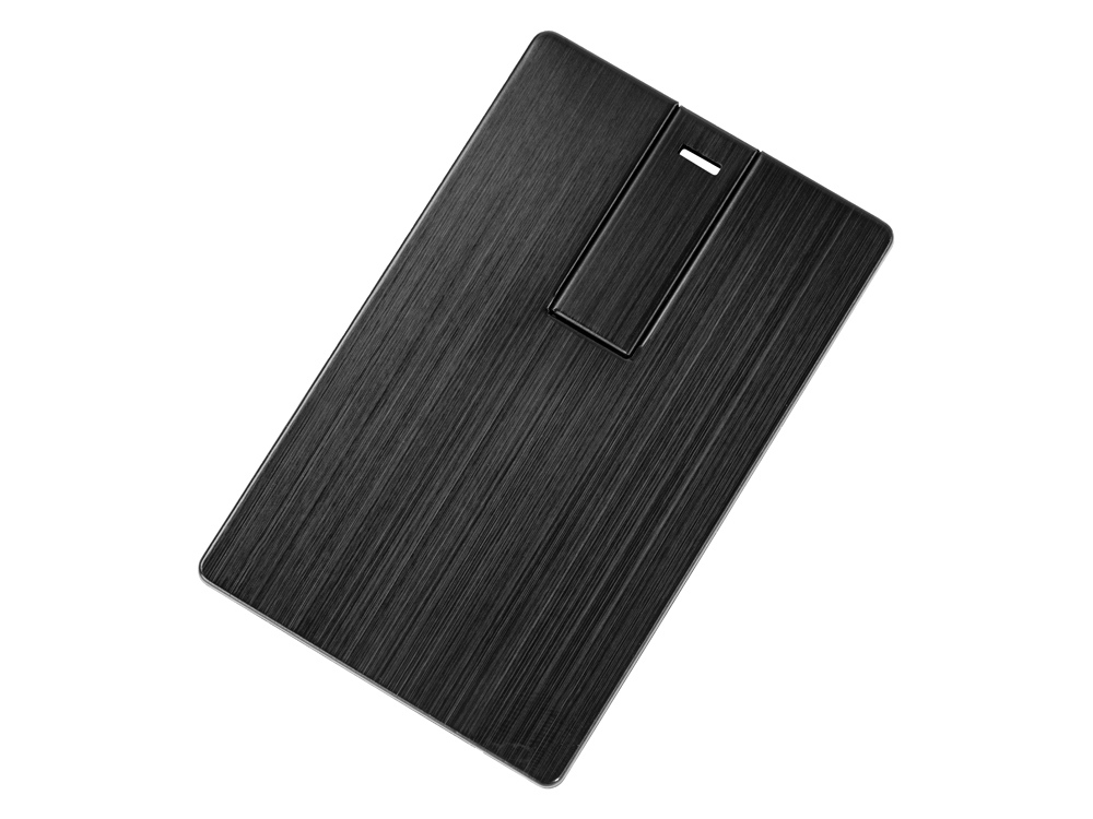 Флеш-карта USB 2.0 16 Gb в виде металлической карты Card Metal, черный Флеш-карта USB 2.0 16 Gb в виде металлической карты Card Metal, черный