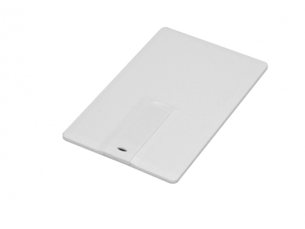 Флешка в виде пластиковой карты c удобным откидным механизмом, 64 Гб, белый Флешка в виде пластиковой карты c удобным откидным механизмом, 64 Гб, белый