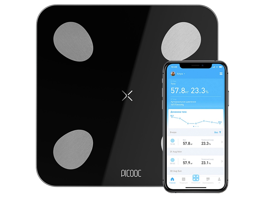 Умные диагностические весы Picooc Mini Lite Black (6924917717469), черный Умные диагностические весы Picooc Mini Lite Black (6924917717469), черный