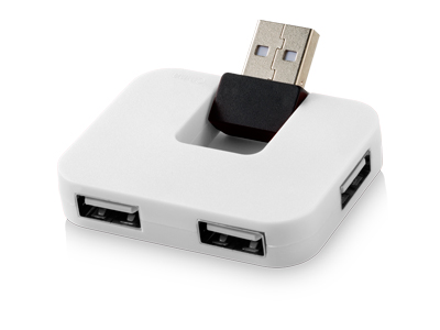 USB Hub Gaia на 4 порта, белый