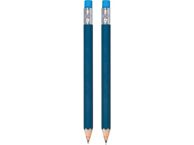 Набор Даллас: ручка шариковая, карандаш с ластиком в футляре, синий