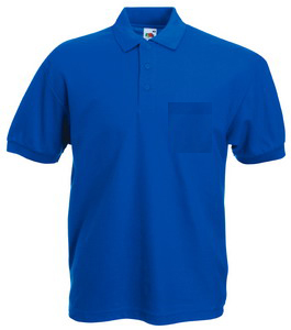 Поло "65/35 Pocket Polo", ярко-синий_XL, 65% п/э, 35% х/б, 180 г/м2