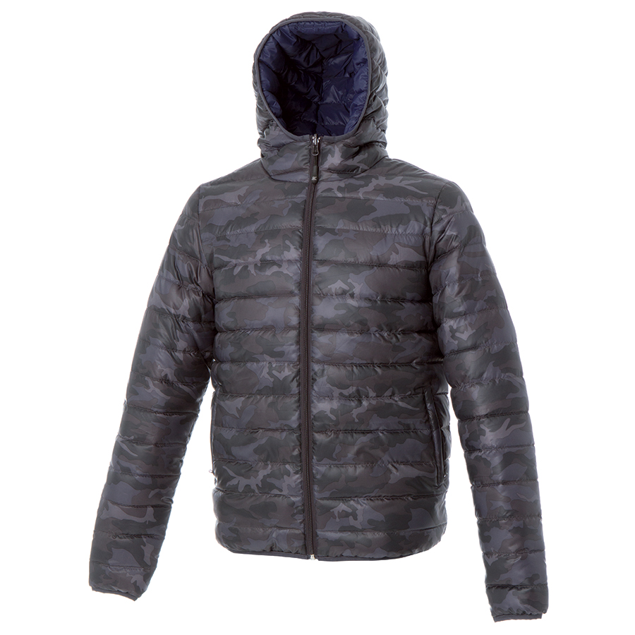 Куртка мужская двухсторонняя "Alaska",  камуфляж серый/синий_XL, 100% п/э, 380T; подкладка: 100% п/э, 380T