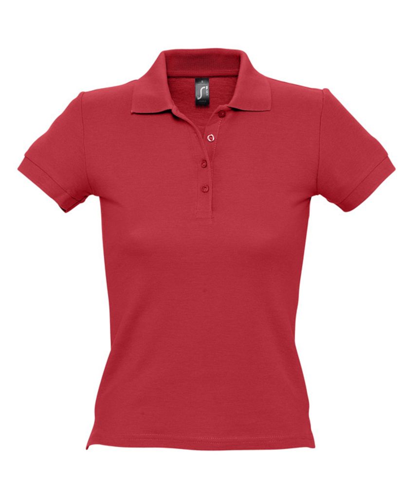 Рубашка поло женская People 210 красная, размер M