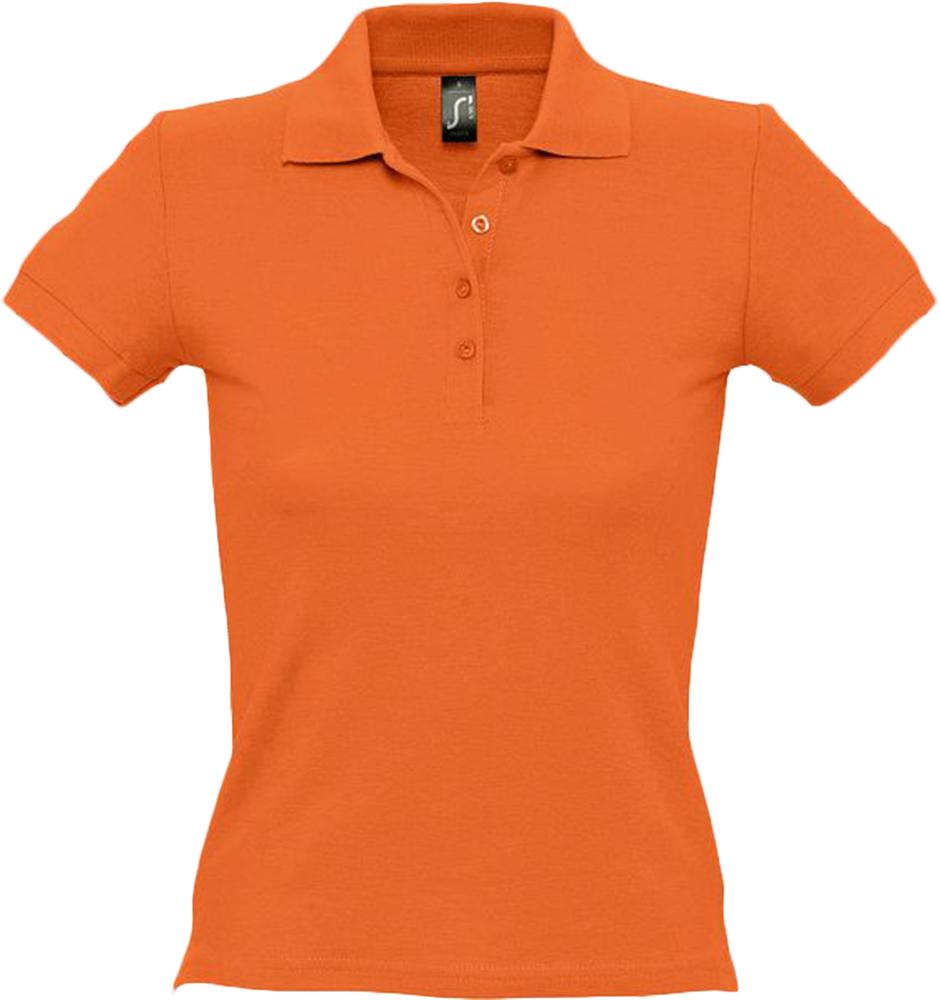 Рубашка поло женская People 210 оранжевая, размер XXL