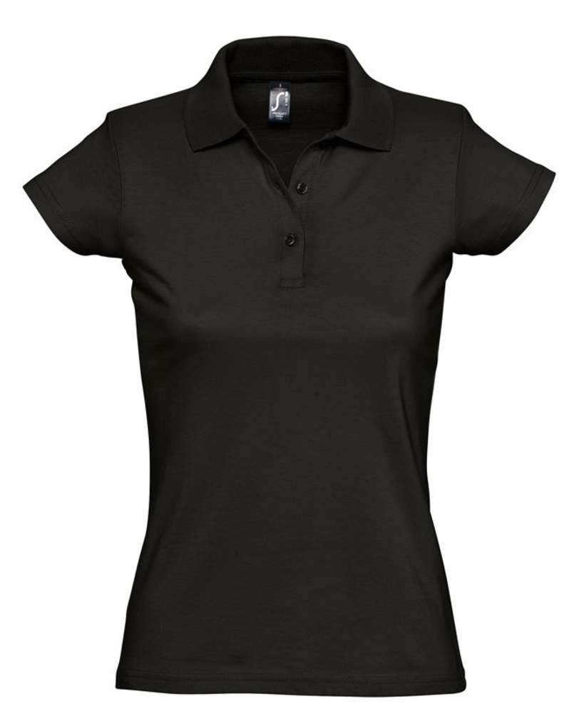 Рубашка поло женская Prescott women 170 черная, размер XXL