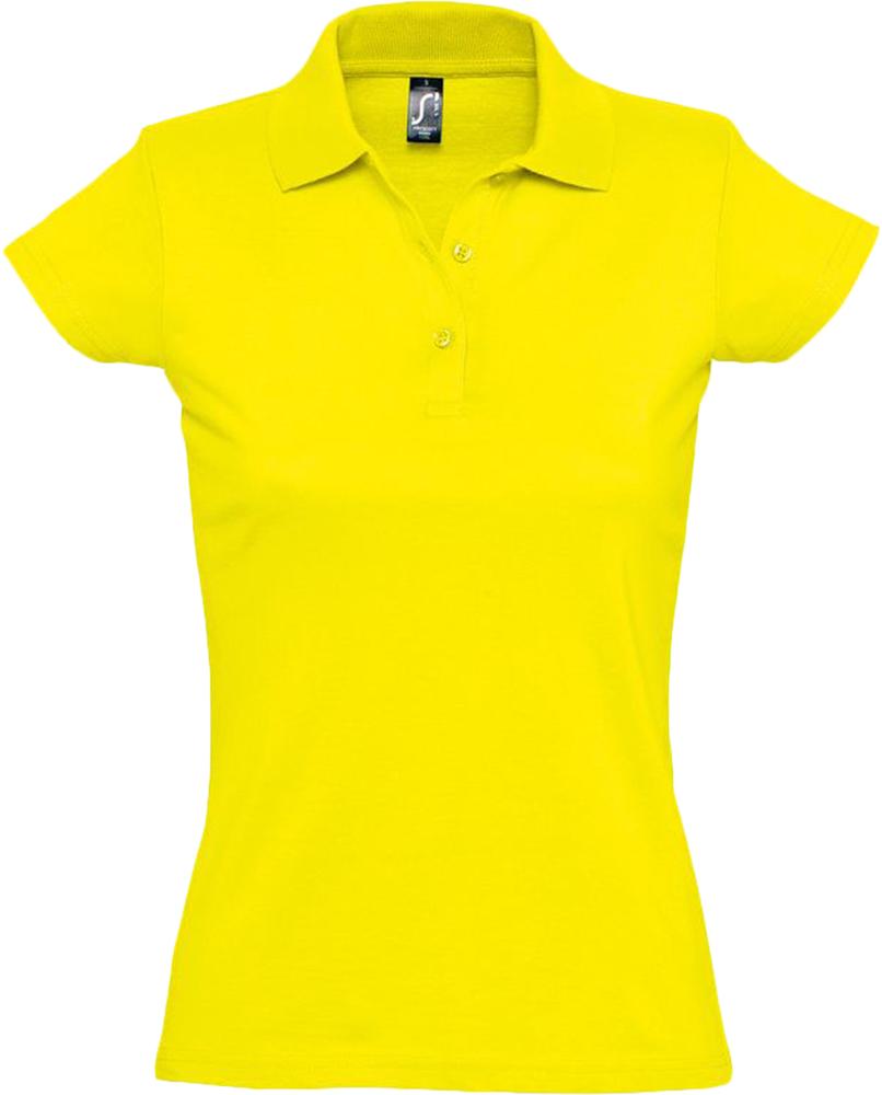 Рубашка поло женская Prescott women 170 желтая (лимонная), размер L