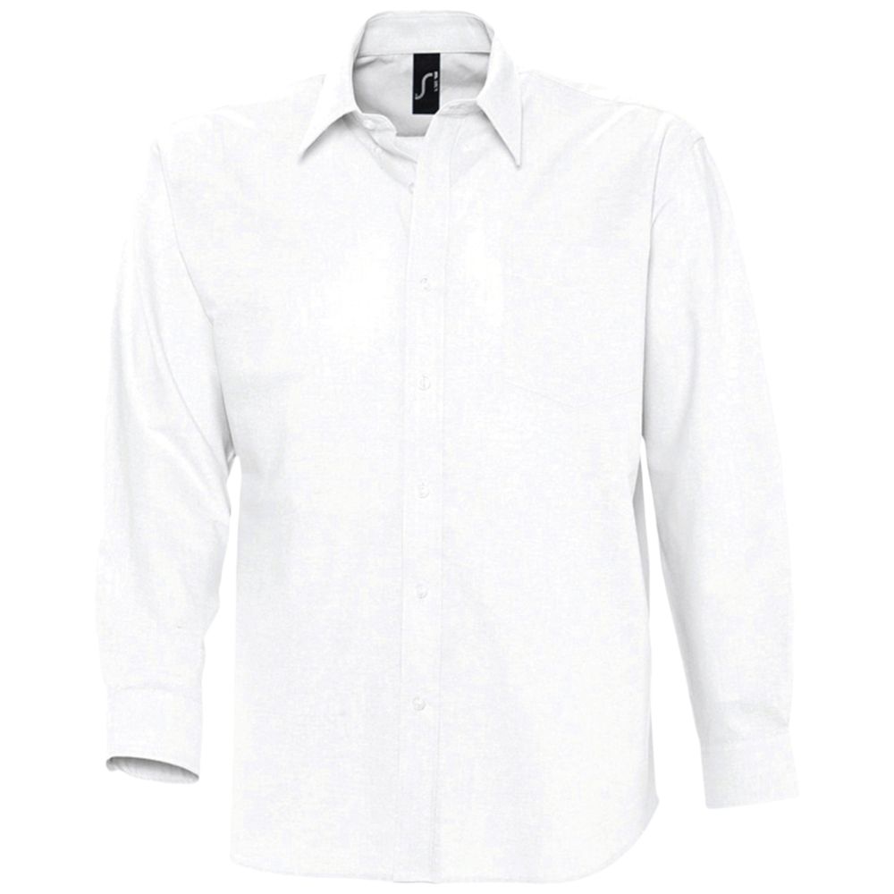 Рубашка мужская с длинным рукавом Boston белая, размер S