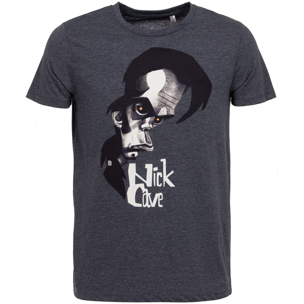 Футболка «Меламед. Nick Cave», темно-синий меланж, размер XL