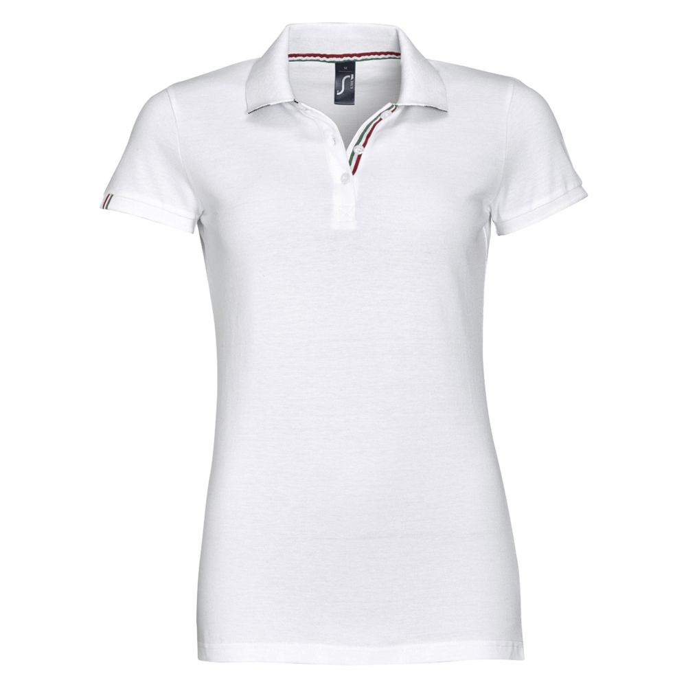 Рубашка поло Patriot Women белая с красным, размер XXL