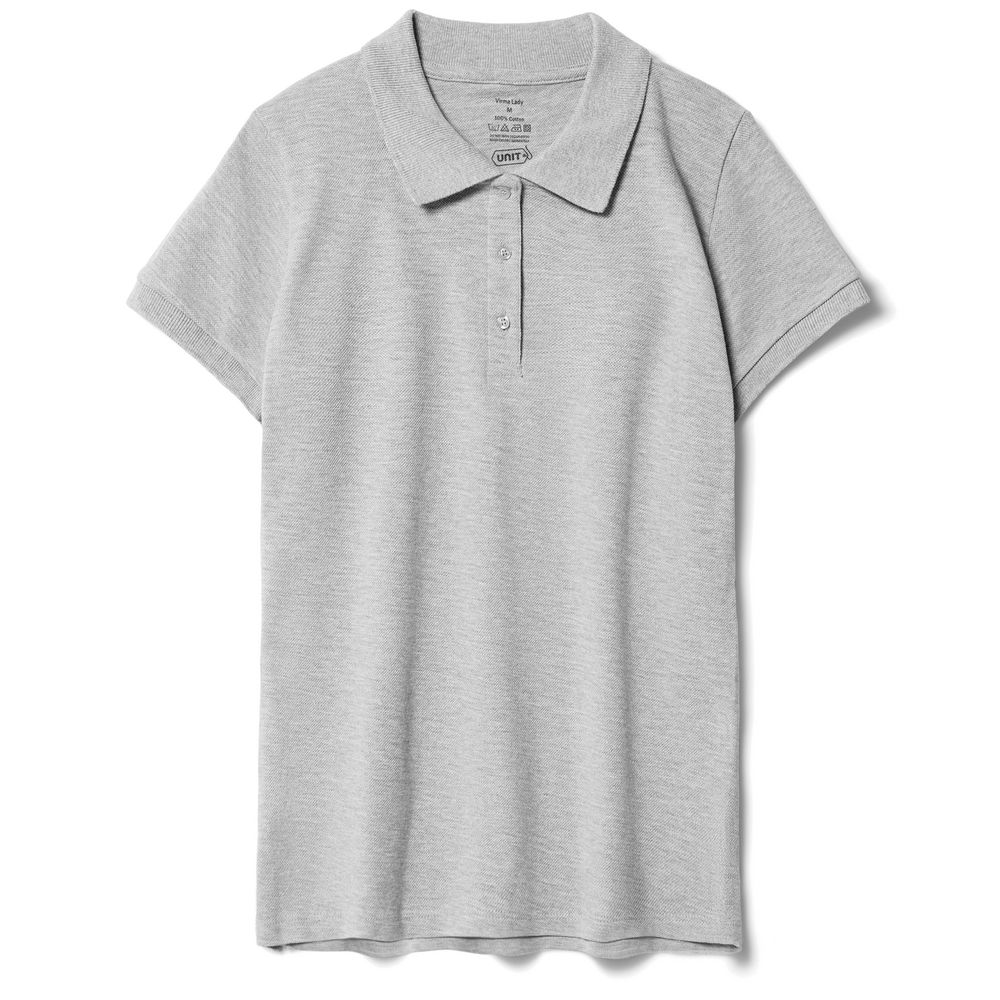 Рубашка поло женская Virma lady, серый меланж, размер XXL
