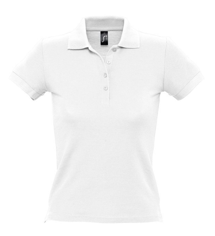 Рубашка поло женская People 210 белая, размер XXL