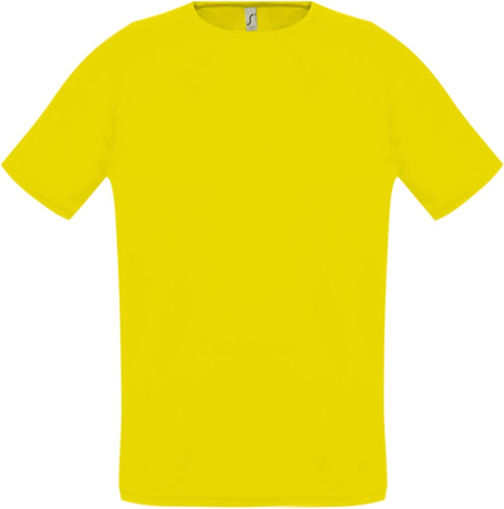Футболка унисекс Sporty 140 лимонно-желтая, размер 3XL
