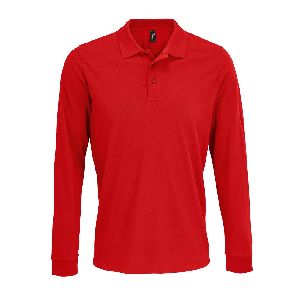 Рубашка поло с длинным рукавом Prime LSL, красная, размер XL