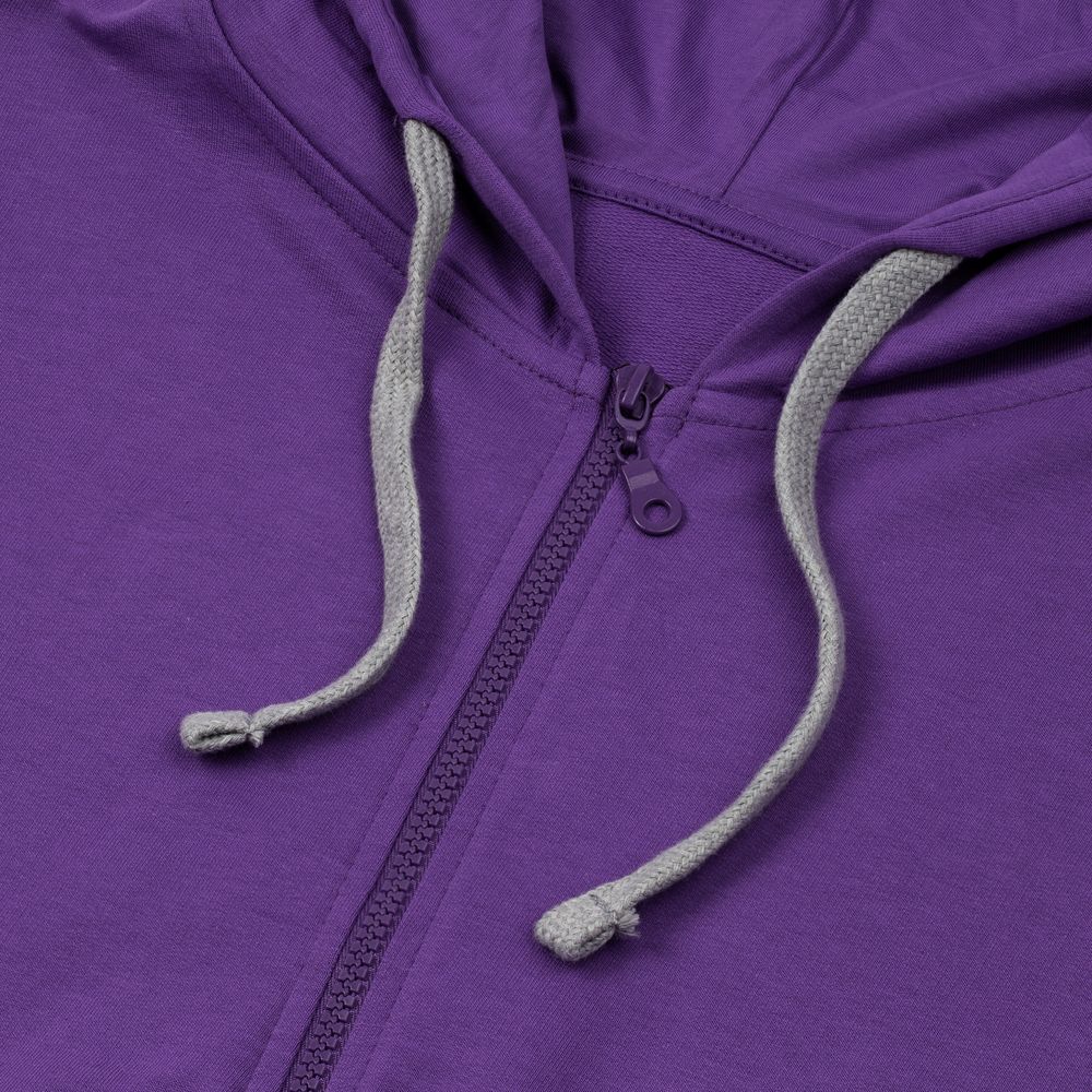Толстовка на молнии с капюшоном Unit Siverga, фиолетовая, размер XXL