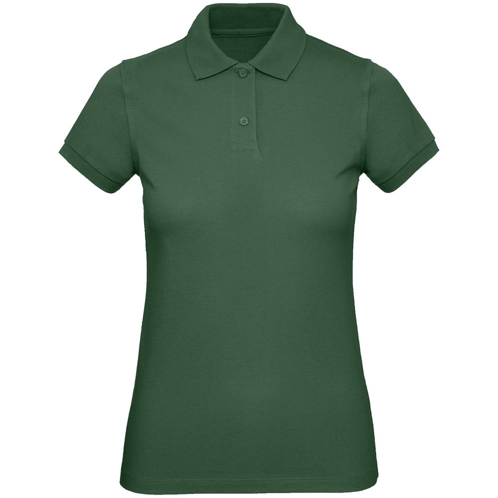 Рубашка поло женская Inspire темно-зеленая, размер XXL