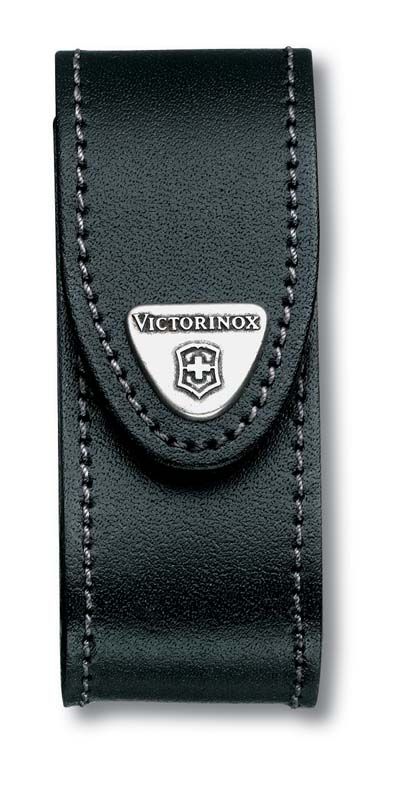 Чехол на ремень VICTORINOX для ножей 91 мм толщиной 2-4 уровня, кожаный, чёрный