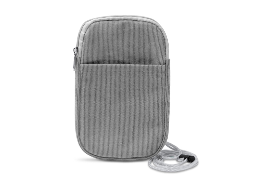 Сумка для мобильного телефона BUSNIX из вельветовой ткани, серый