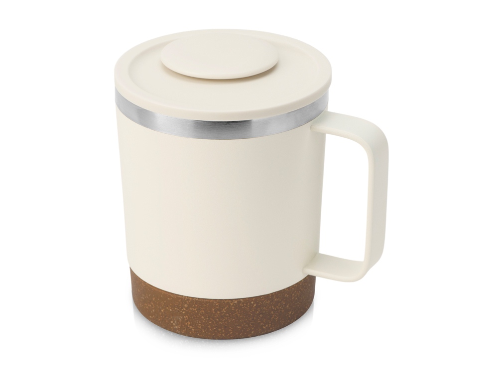 Вакуумная термокружка с кнопкой Streamline, Waterline, soft-touch, черный