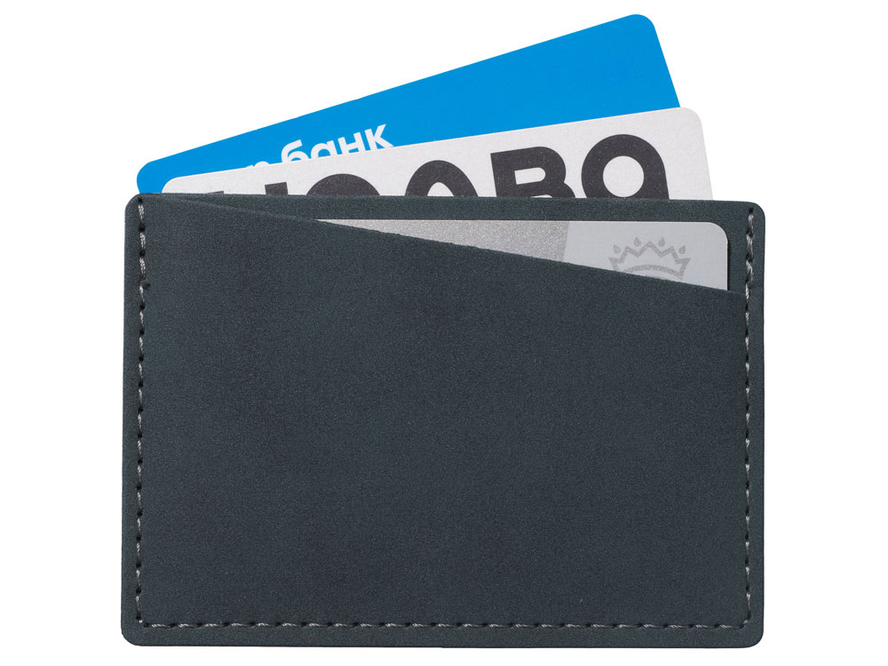 Футляр-книжка на 4-е карты с RFID Favor, синий