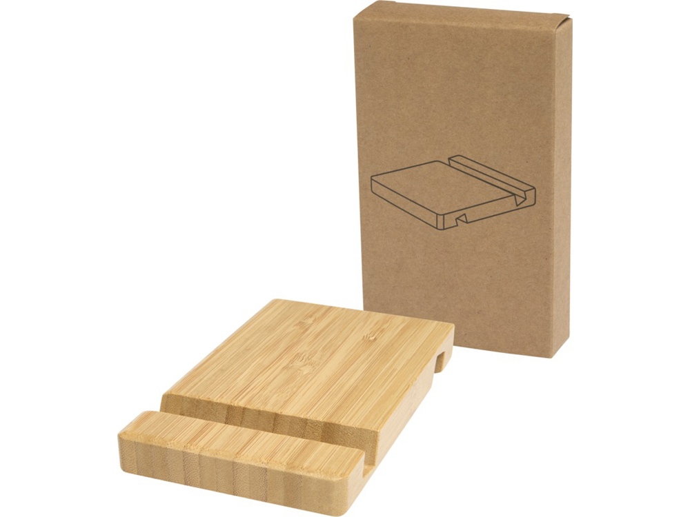 Bosona бамбуковый держатель для мобильного телефона с брелком, натуральный