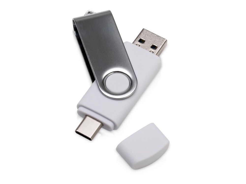 Флеш-карта USB 2.0 16 Gb с магнитным замком Vigo, черный/серебристый