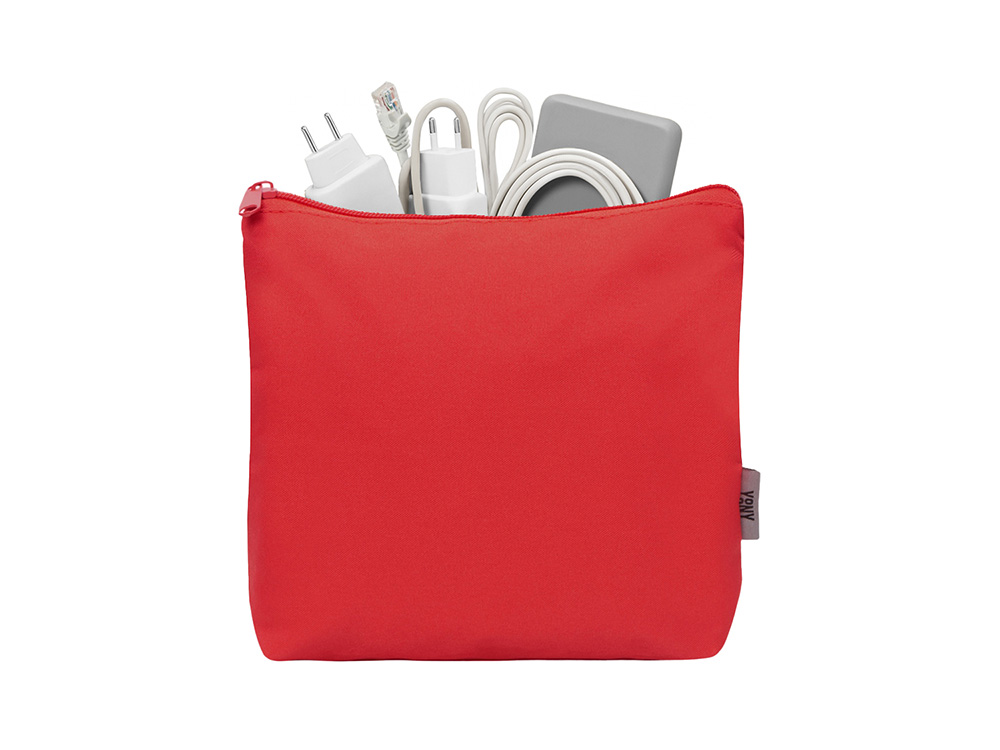 Органайзер для электроники и проводов Amalia из полиэстера 300D с подкладкой, темно-синий