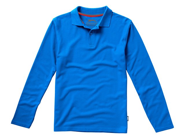 Рубашка поло Point мужская с длинным рукавом, небесно-голубой