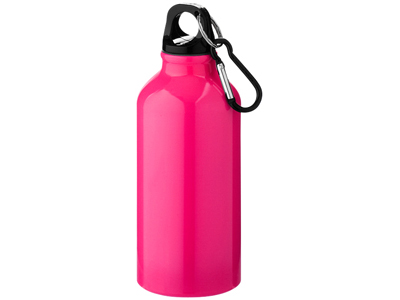 Бутылка Oregon с карабином 400мл, неоновый розовый