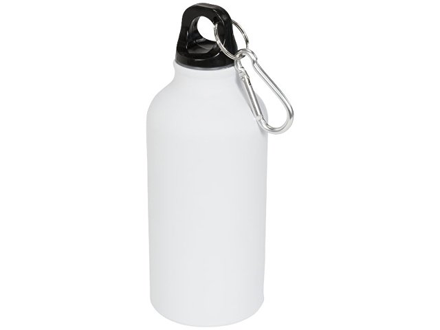 Матовая спортивная бутылка Oregon с карабином и объемом 400 мл, белый (Р)