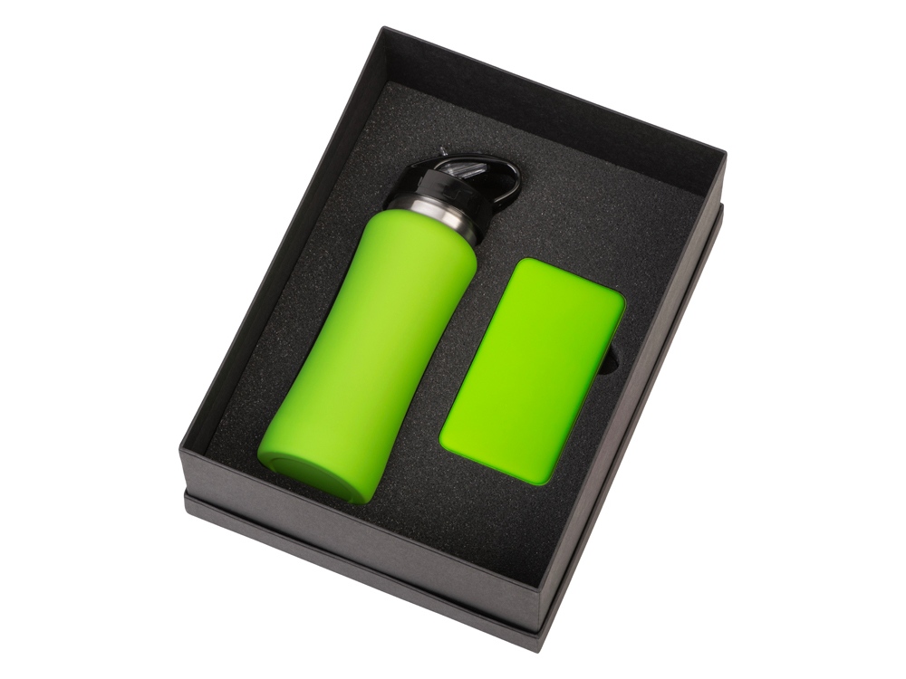 Подарочный набор с бутылкой для воды и повербанком С2, 10000 mAh, красный