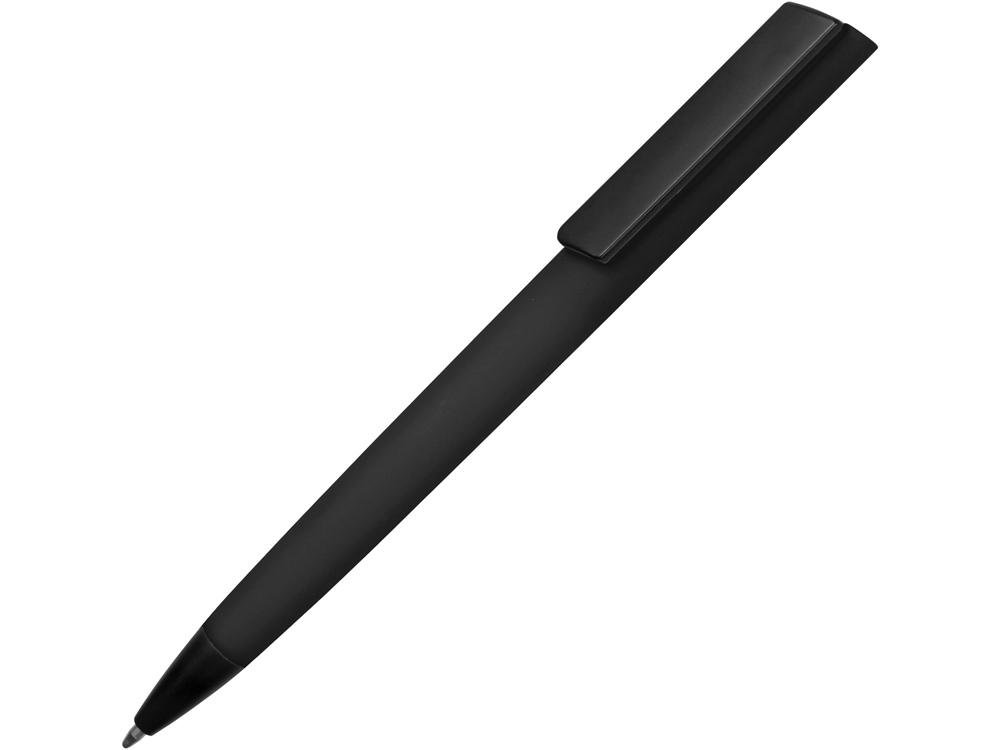 Ручка пластиковая шариковая C1 софт-тач, черный