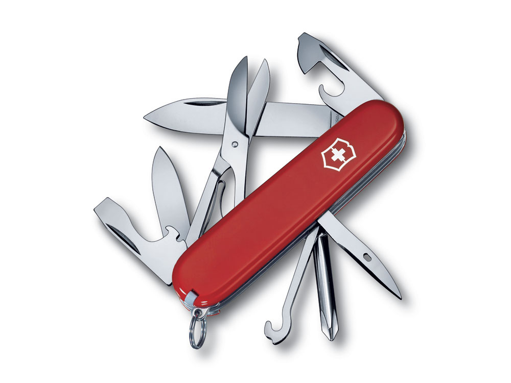 Нож перочинный VICTORINOX Picknicker, 111 мм, 11 функций, с фиксатором лезвия, красный