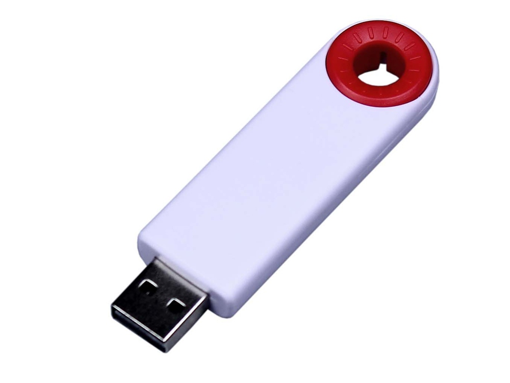 USB-флешка промо на 64 ГБ прямоугольной формы, выдвижной механизм, черный