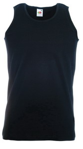Майка мужская "Athletic Vest", черный_M, 100% хлопок, 160 г/м2