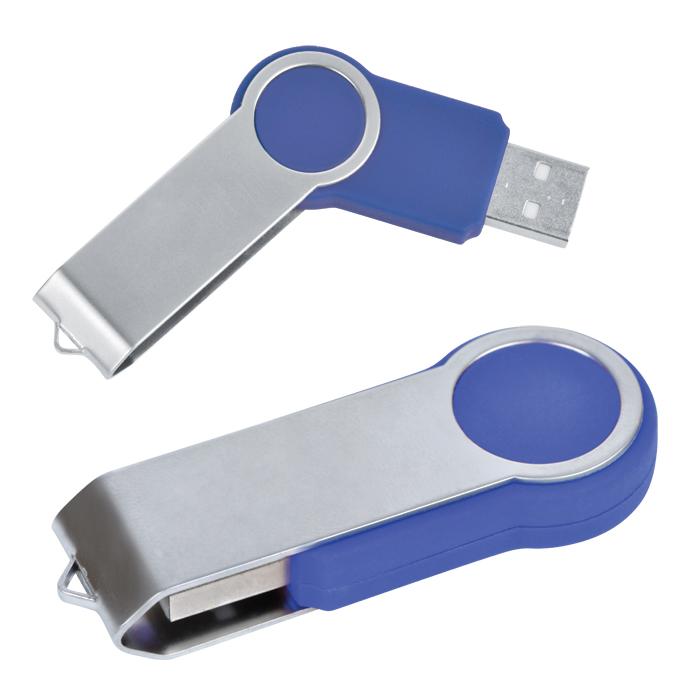 USB flash-карта "Swing" (16Гб),синяя,6х2,3х1см,металл,пластик