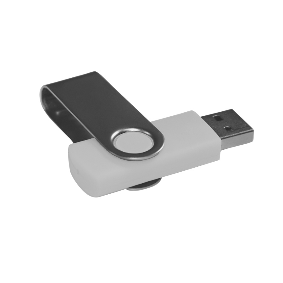 USB flash-карта "Dot" (16Гб), белый, 5,8х2х1,1см,пластик металл