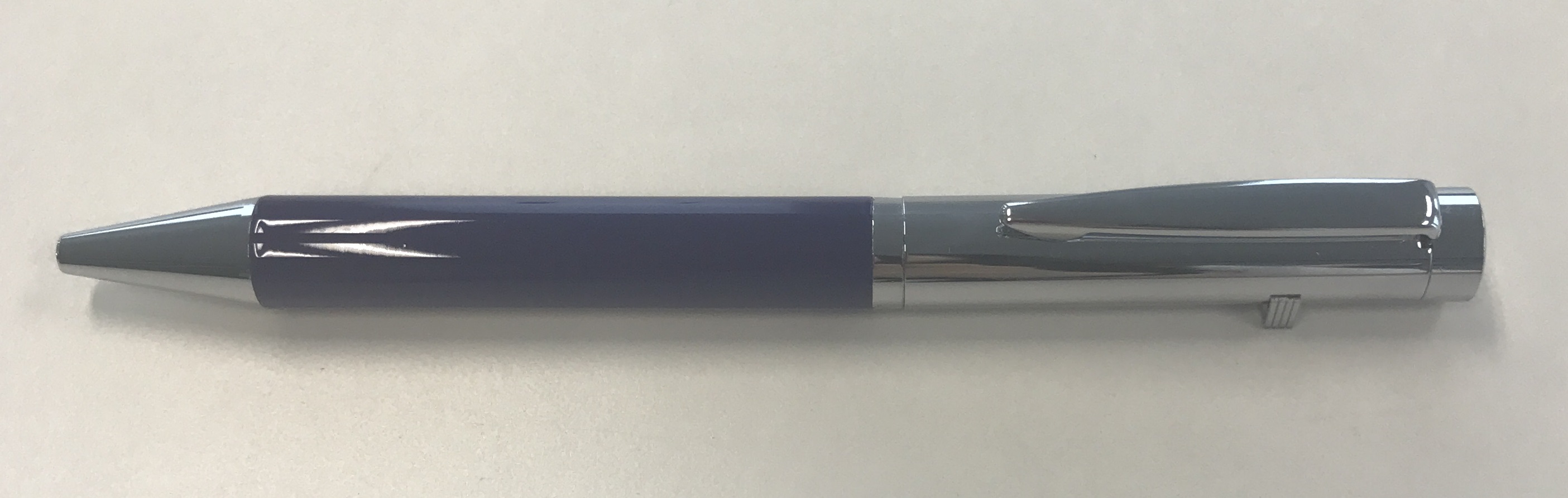 JAZZY, ручка шариковая, хром/темно-синий, металл