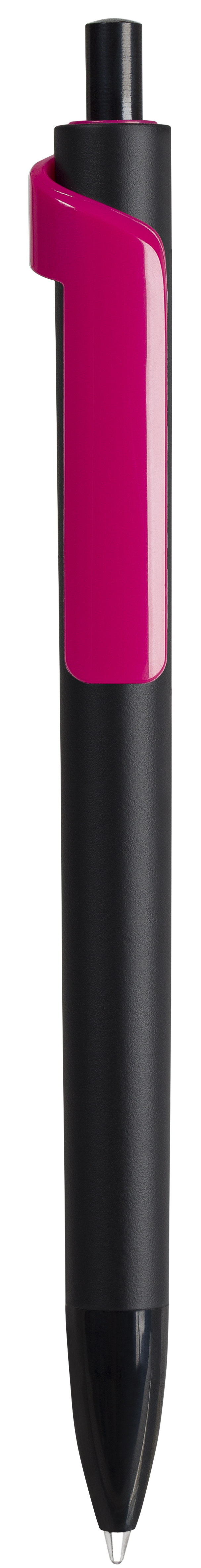 Ручка шариковая FORTE SOFT BLACK, черный/розовый, пластик, покрытие soft touch